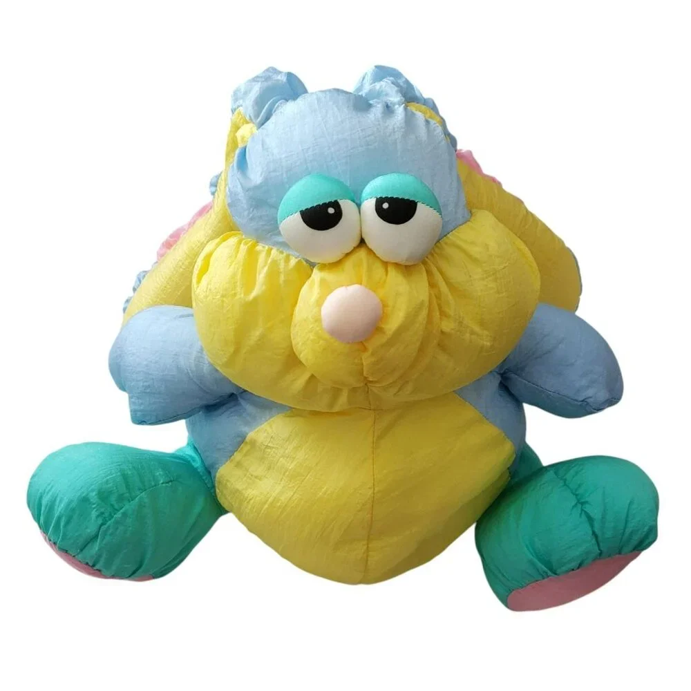 VTG Bunny Soft Dreams Pastel Puffy Parachute Easter Rabbit Nylon Stuffed Animal - Picture 6 of 12
